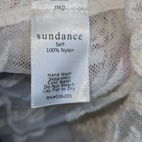 Sundance ivory white lace cardigan jacket Womens Large - Picture 10 of 11